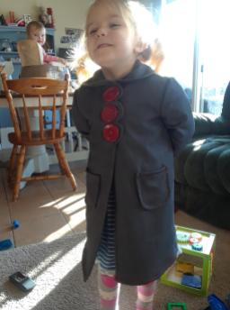I made a dress and coat for L b-day